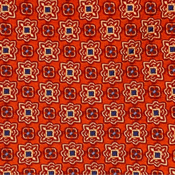 Jos. A. Bank Signature Collection Orange Medallion Woven Silk Tie - Picture 1 of 3